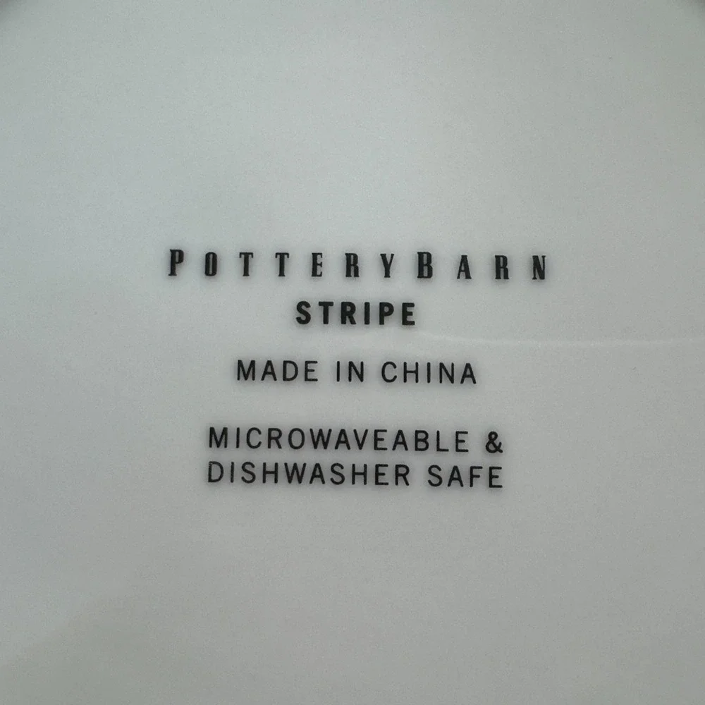 2 X Pottery Barn STRIPE 7.75
